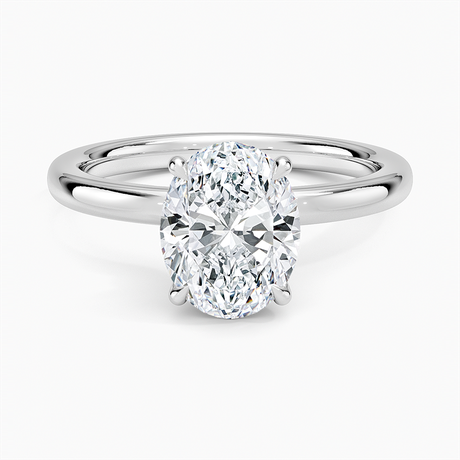 Platinum Secret Halo 2mm Diamond Ring