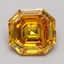 1.31 Ct. Fancy Vivid Yellowish Orange Asscher Lab Grown Diamond