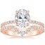 14K Rose Gold Arctica Diamond Ring with Luxe Lunette Diamond Ring (1/3 ct. tw.)