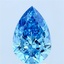 3.13 Ct. Fancy Vivid Blue Pear Lab Grown Diamond