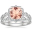 18KW Morganite Cadenza Halo Diamond Bridal Set (1/4 ct. tw.), smalltop view