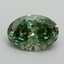 2.16 Ct. Fancy Vivid Green Oval Lab Grown Diamond