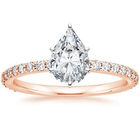 14K Rose Gold Luxe Petite Shared Prong Diamond Bridal Set (3/4 ct. tw.)