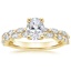 18K Yellow Gold Mirage Double Band Diamond Ring, smalltop view