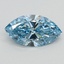 0.91 Ct. Fancy Vivid Blue Marquise Lab Grown Diamond