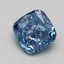 3.01 Ct. Fancy Vivid Blue Cushion Lab Grown Diamond