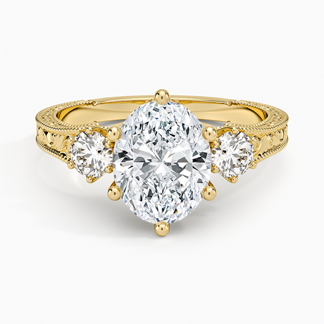 Hudson Three Stone Diamond Ring - Brilliant Earth