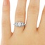 The Danae Ring, smalltop view on a hand