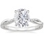 18K White Gold Petite Twisted Vine Diamond Ring (1/8 ct. tw.), smalltop view