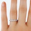 The Greta Ring, smalltop view on a hand