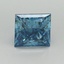 1.52 Ct. Fancy Vivid Blue Princess Lab Grown Diamond