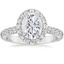 Platinum Sienna Halo Three-Quarter Coverage Diamond Ring (3/4 ct. tw.), smalltop view