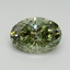 3.05 Ct. Fancy Vivid Green Oval Lab Grown Diamond