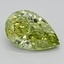 1.09 Ct. Fancy Vivid Green Pear Lab Grown Diamond