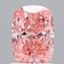 1.53 Ct. Fancy Vivid Pink Cushion Lab Grown Diamond