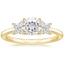 18K Yellow Gold Mariposa Diamond Ring, smalltop view