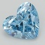 7.11 Ct. Fancy Vivid  Blue Heart Lab Grown Diamond