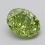 1.51 Ct. Fancy Vivid  Green Oval Lab Grown Diamond