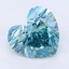 3.14 Ct. Fancy Vivid Green Blue Heart Lab Grown Diamond