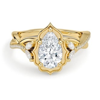 Custom Cadenza Garland Diamond Ring