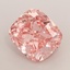 3.01 Ct. Fancy Vivid  Pink Cushion Lab Grown Diamond