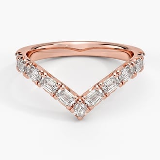 Nathalie Emerald-Cut and Asscher Diamond Contour Ring (3/4 ct. tw.) in 14K Rose Gold