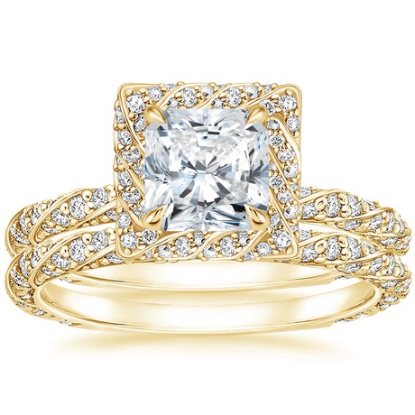 18K Yellow Gold Nova Diamond Bridal Set (3/4 ct. tw.)