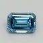 1.08 Ct. Fancy Vivid Blue Emerald Lab Grown Diamond