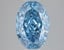 3.03 Ct. Fancy Vivid Blue Oval Lab Grown Diamond
