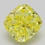 10.07 Ct. Fancy Vivid  Yellow Cushion Lab Grown Diamond