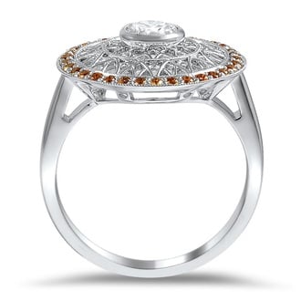Custom Vintage Inspired Woven Circle Diamond Ring