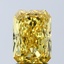 3.09 Ct. Fancy Vivid Yellow Radiant Lab Grown Diamond