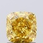 1.25 Ct. Fancy Vivid  Yellow Cushion Lab Grown Diamond