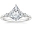 18K White Gold Miroir Diamond Ring, smalltop view
