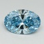 7.03 Ct. Fancy Vivid Blue Oval Lab Grown Diamond