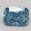 3.10 Ct. Fancy Vivid Blue Cushion Lab Grown Diamond