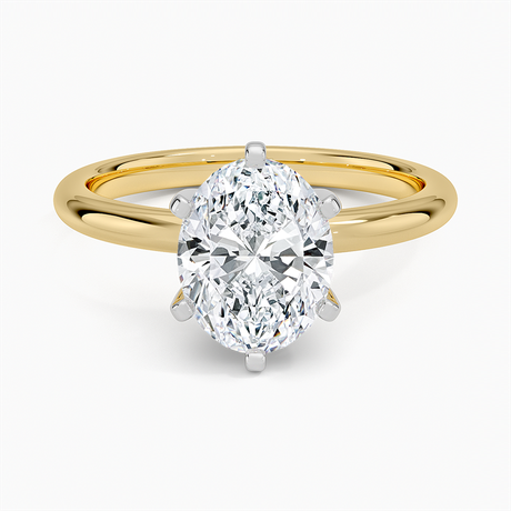 18K Yellow Gold Comfort Fit 2mm Six-Prong Solitaire Ring