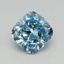 0.58 Ct. Fancy Intense Blue Cushion Lab Grown Diamond, smalltop view