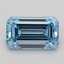 0.91 Ct. Fancy Intense Blue Emerald Lab Grown Diamond