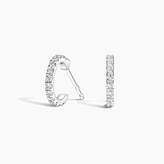 Pave Diamond Huggie Earrings