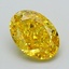 2.04 Ct. Fancy Vivid Yellow Oval Lab Grown Diamond