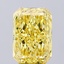 4.03 Ct. Fancy Vivid  Yellow Radiant Lab Grown Diamond