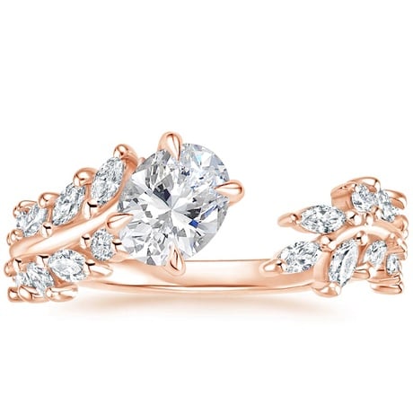 14K Rose Gold Sweeping Ivy Diamond Bridal Set (1 ct. tw.)