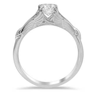 Custom Hand Engraved Winged Owl Ring