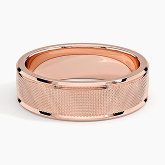 Maverick 6.5mm Wedding Ring in 14K Rose Gold