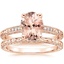 14KR Morganite Luxe Hudson Diamond Bridal Set, smalltop view