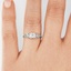 The Serendipity Ring, smalltop view on a hand