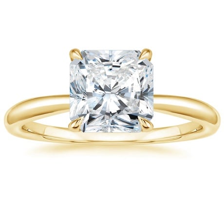 18K Yellow Gold Freesia Ring with Sia Diamond Open Ring