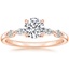 14K Rose Gold Versailles One-Quarter Coverage Diamond Ring, smalltop view