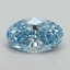 4.11 Ct. Fancy Vivid Blue Oval Lab Grown Diamond